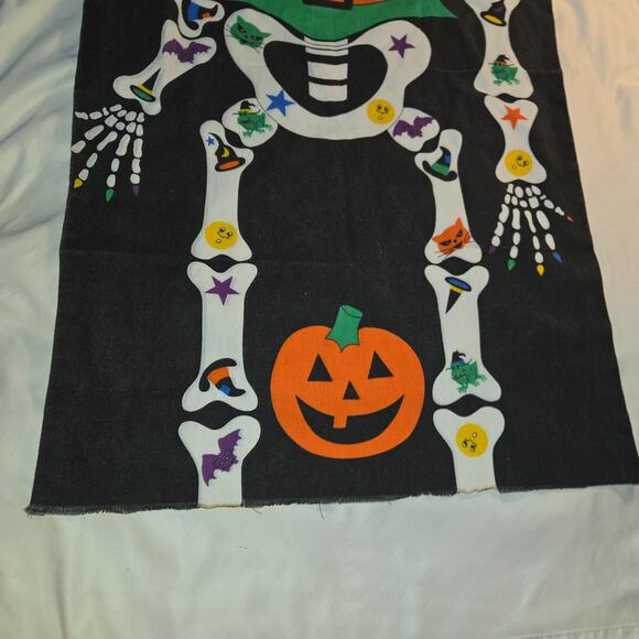 Vintage Skeleton Witch Pullover Halloween Costume Apron Mask Sheet 31" L 18" W - Picture 3 of 16